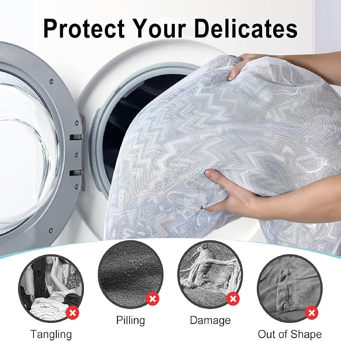 OTraki Mesh Washing Bags for Laundry 16x20 Inch Medium Mesh Bag Laundry Washer - Image 6