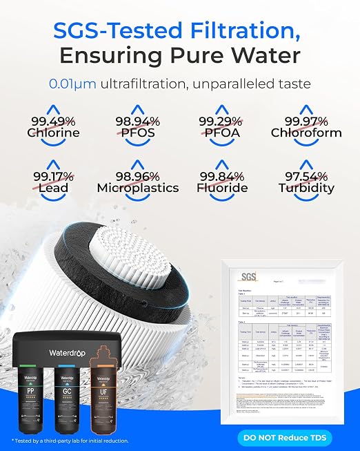 Waterdrop TSB-UF 0.01 μm Ultra Filtration Under Sink Water Filter System | - Image 7