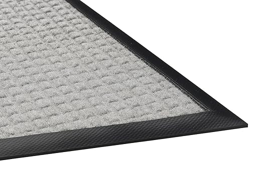 Guardian WaterGuard Indoor/Outdoor Wiper Scraper Floor Mat, Rubber/Nylon, 3'x4', Grey