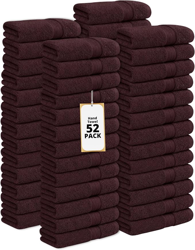 Ample Decor 100% Cotton Hand Towels 18x28 Inches, 600 GSM, Soft & Absorbent by AmpleDecor