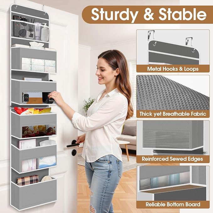 Over The Door Organizer Storage behind Door Hanging Organizer - Image 7