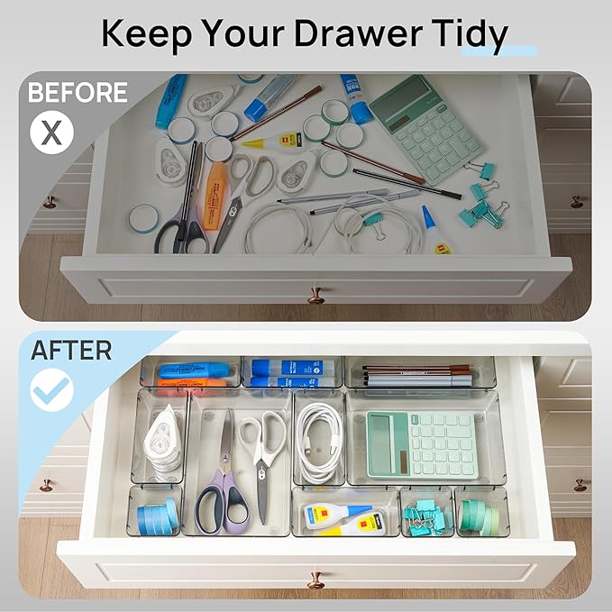 Vtopmart 25 Pack Plastic Drawer Organizers - Image 2