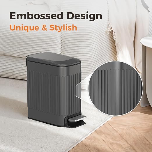 TrashAid Small 1.6 Gallon Stainless Steel Trash Can - Image 3