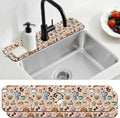 2 Pcs Kitchen Sink Splash Guard Faucet Mat Vintage Flowers Faucet Mats by CONCHLERY%E6%97%97%E8%88%B0%E5%BA%97