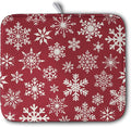 Christmas Snowflakes Dish Drying Mat by Kwlegh