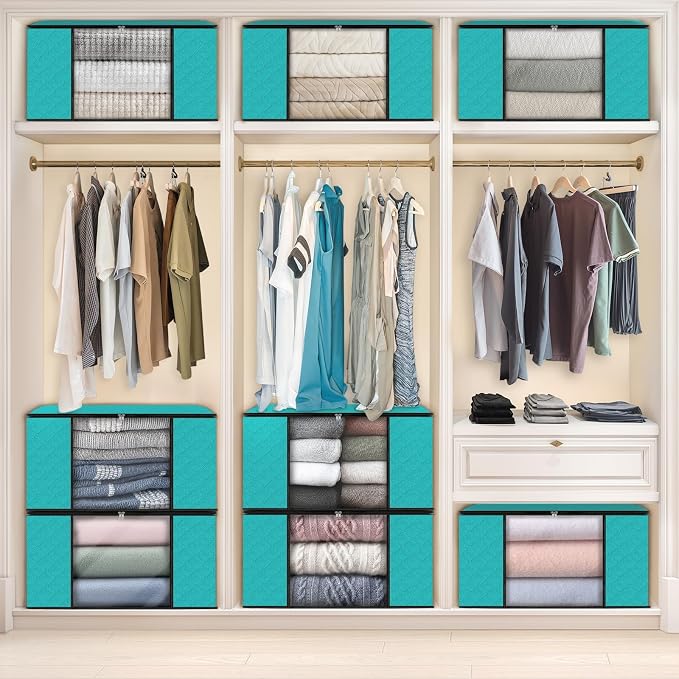 8 Pack Storage Bags for Clothes Blanket Storage Bins - Image 6