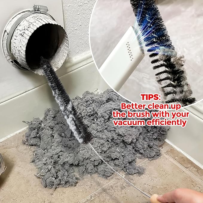 Holikme Dryer Vent Cleaner Kit, Flexible Nylon Bristles - Image 3