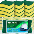 AIDEA Sponges Kitchen, 24-PK Heavy Duty Dish Sponges Kitchen, Scrub Sponges | by AIDEAHOME