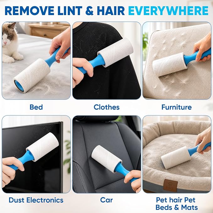 1200 Sheets Lint Roller for Pet Hair, Lint Remover Extra Sticky | Extra Sticky - Image 7