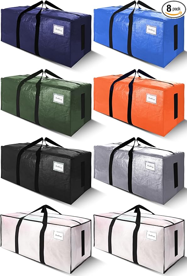 SWEET DOLPHIN 8 Pack 200LB Heavy-Duty Moving Bags by SWEET+DOLPHIN