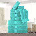Superior Egyptian Cotton 800 GSM Plush & Absorbent, 9 Piece Set, Turquoise | by SUPERIOR