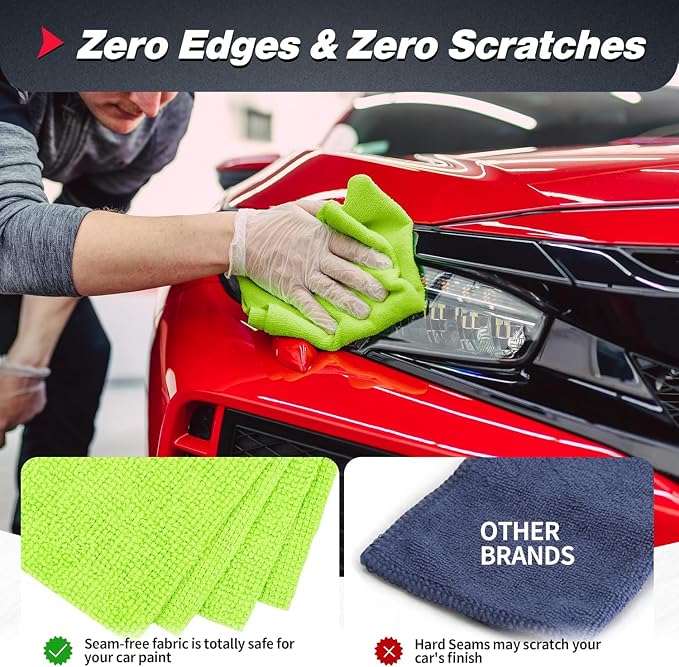 FIXSMITH Shop Towels, Microfiber Cleaning Cloth Bulk, 24 Pack Microfiber Towels - Image 6