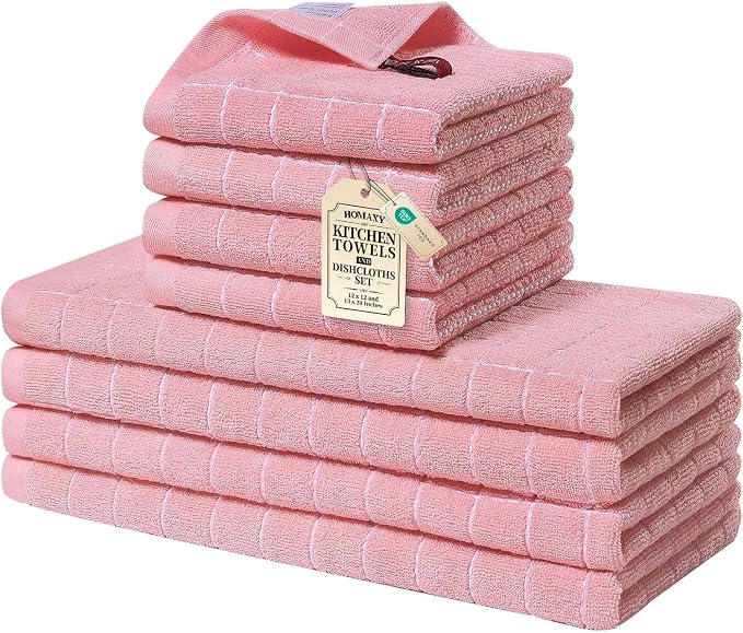 Homaxy Kitchen Towels and Dishcloths Set by Homaxy