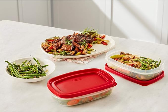 Rubbermaid EasyFindLids Meal Prep Containers 5.5 Cup Red - Image 6