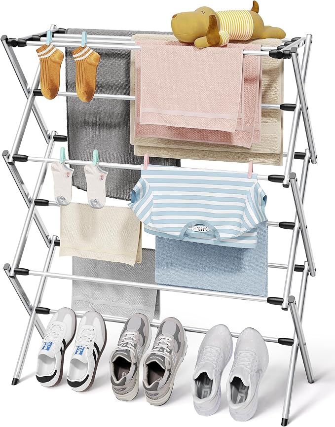Sakugi Foldable 3-Tier Clothes Drying Rack 37.4" H by Sakugi