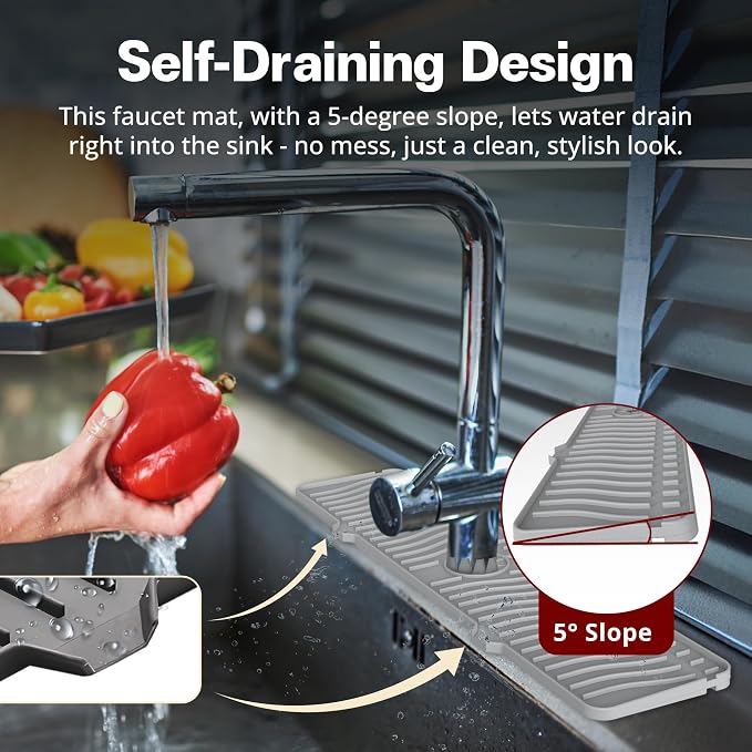 ODRAGO Silicone Kitchen Sink Splash Guard - Image 6