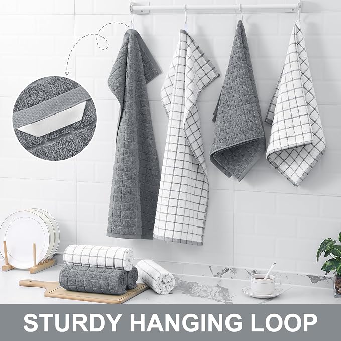 Homaxy Large Premium Cotton Kitchen Towels 16"x 28", 6 Pack - Image 6
