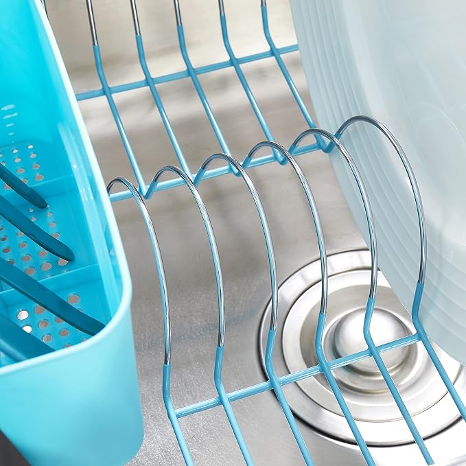 Sweet Home Collection 2 Piece Dish Drying Rack Set Drainer - Image 6