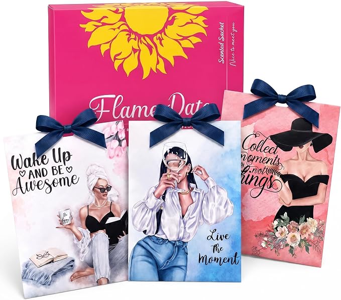 6 Pack Scented Sachets with Motivational Message Gift by FlameDate
