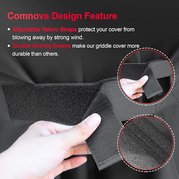 Comnova Griddle Cover for Blackstone 36 Inch Griddle with Hood - Heavy Duty Waterproof, 600D Flat Top Grill Cover for Blackstone Pro Series Griddle