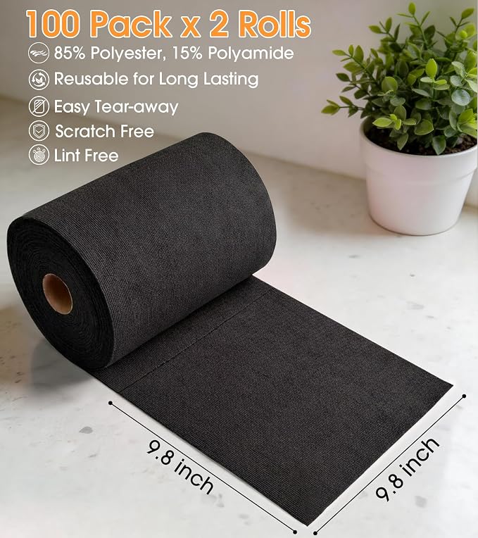 KitchLife Microfiber Cleaning Cloth Roll, 200 Pack - Image 2