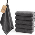 SEMAXE 6-Pack Gray Cotton Hand Towels by SEMAXE