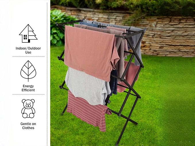 Collapsible Drying Rack for Laundry, Indoor Outdoor Clothes Drying Rack Foldable - Image 4