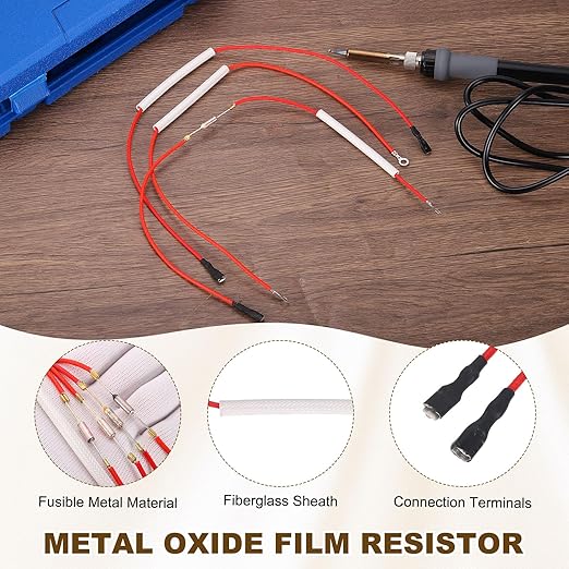 MECCANIXITY Universal Temperature Fuse for Rice Cooker, 76°C 10A 250V Metal Thermal Fuse with Both End Terminal Fiberglass Sleeving for Electric Pressure Cooker Repair Part