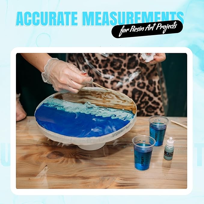 [Case Pack - 1000ct] 10oz Disposable Graduated Cups for Mixing Epoxy Resin - Measurements in mL and Oz - Multipurpose Reusable Paint, Epoxy, Stain, Liquid Mixing Cups