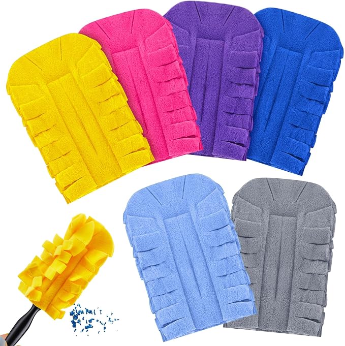 Zubebe 12 Pcs Reusable Duster Refills Fleece, Bright Color | Soft Polyester by Zubebe
