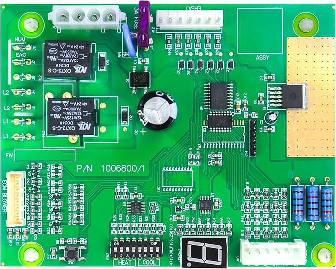 Upgraded 1006801R Furnace Control Board 1006800/1 for Nordyne Intertherm Revolv Miller Furnace Air Handler Control Board, E7 & B6 Series Electric Furnaces 10kW-23kW