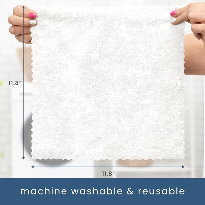 S&T INC. Microfiber Cleaning Cloth, 50 Pack, 11.8" x 11.8", Edgeless Cleaning - Image 6