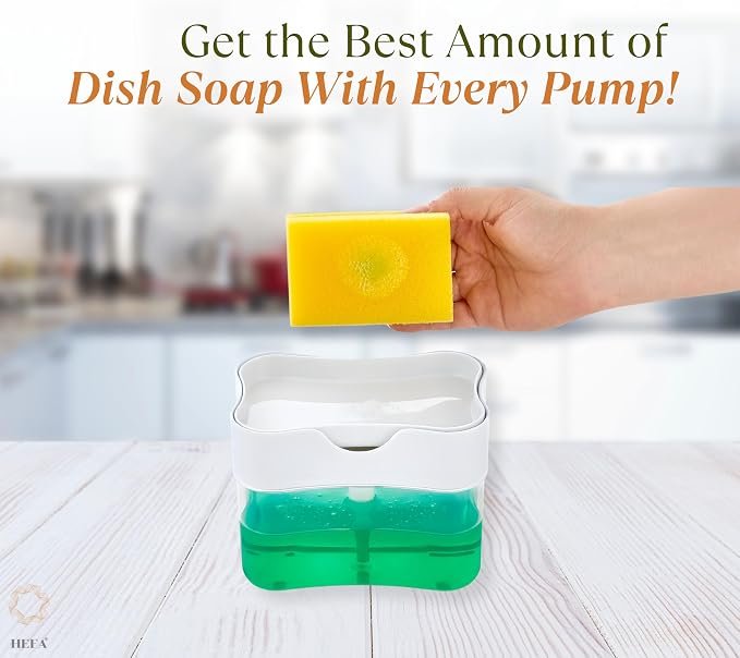 HEFA Dish Soap Dispenser and Sponge Holder - Image 3
