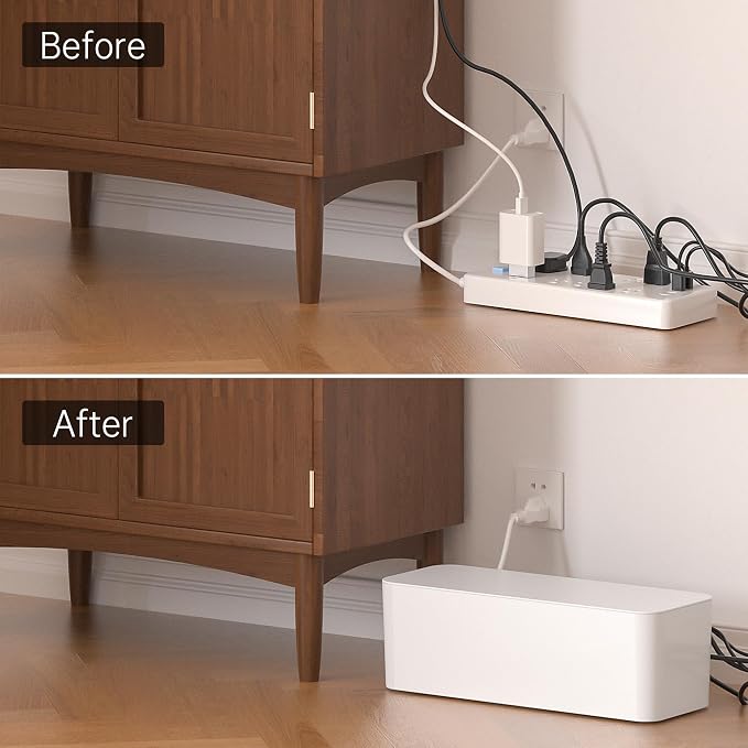 YECAYE Cable Management Box, 2 Pack | Pet Friendly;Child-Proof; Power Strip - Image 4