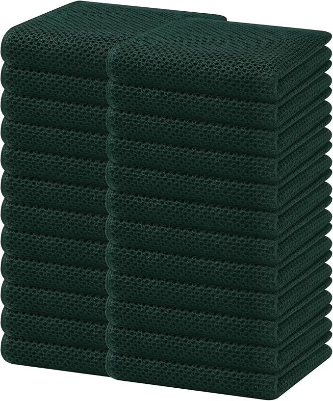 Homaxy 100% Cotton Waffle Weave Kitchen Dish Towels 24-Pack, Ultra Soft by Homaxy