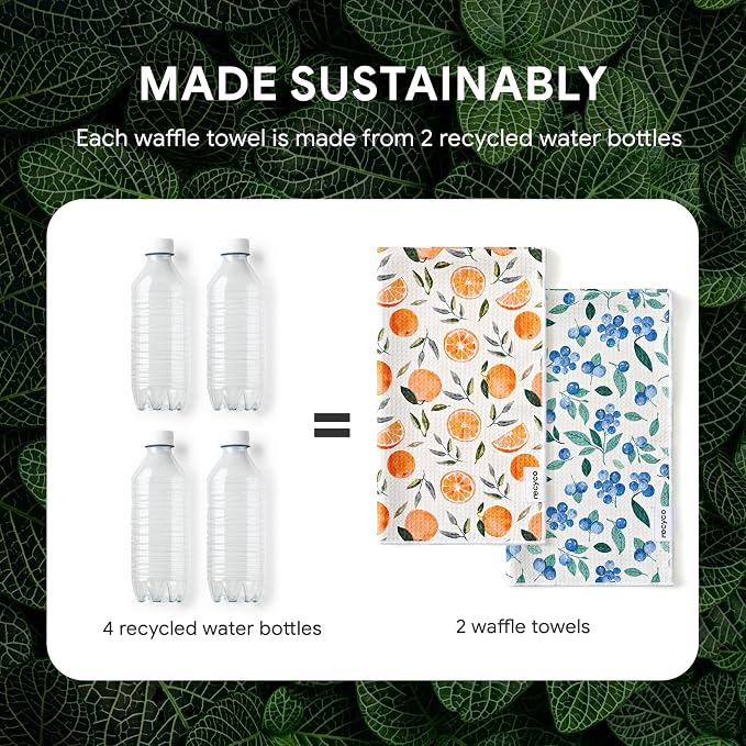 RECYCO Waffle Kitchen Towel Set of 2 - Image 6