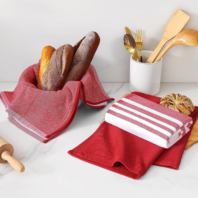 Homaxy Cotton 380 GSM Premium Kitchen Towels, 3 Pack - Image 6