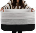 OIAHOMY Blanket Basket Laundry Basket Dog Toy Basket 75L Gradient Black by MasterofSpaceOptimization