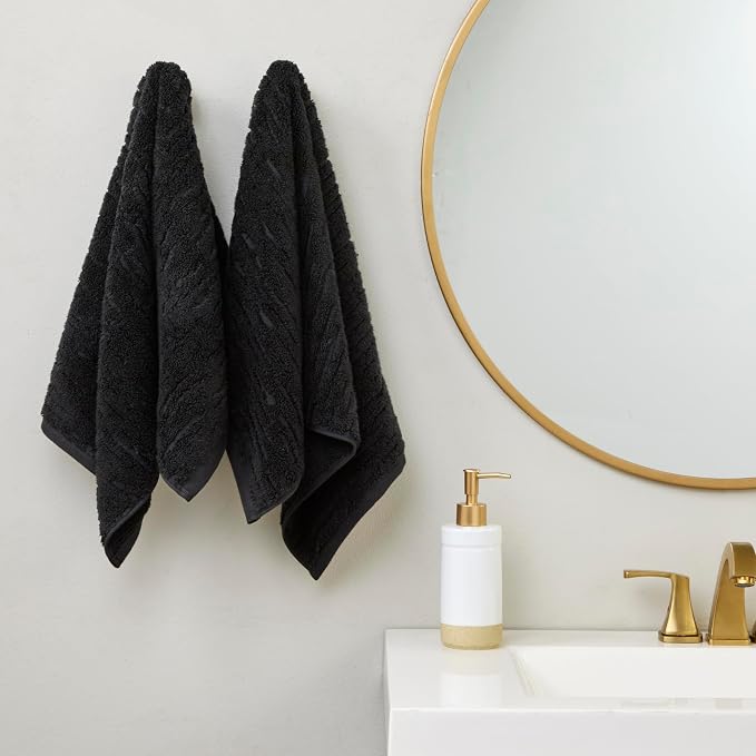 SKL Home CloudSoft Hand Towel Set, 100% Cotton Luxury, Slate | Premium - Image 2