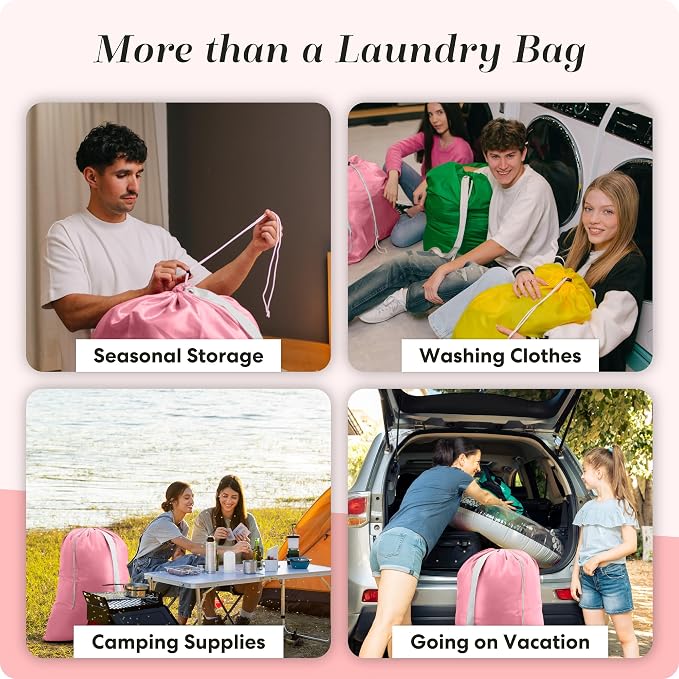 Handy Laundry Bag with Shoulder Strap 30"x40", Extra Large - Image 7