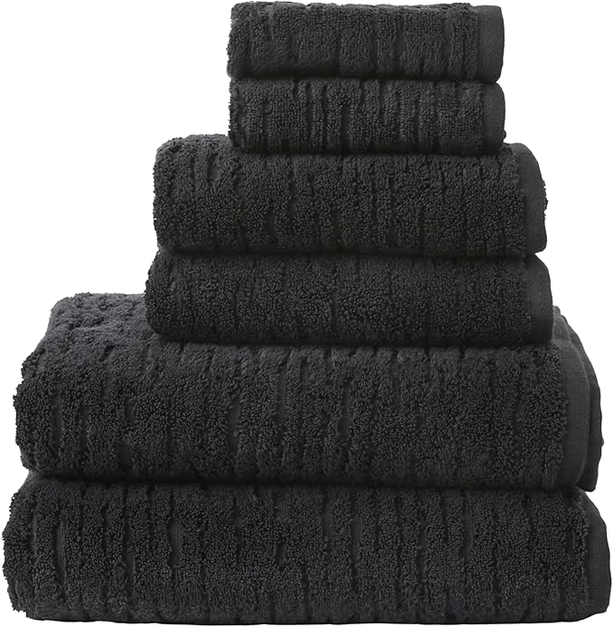 SKL Home CloudSoft Bath Towel Set, 100% Cotton Luxury, Slate | 2 Bath towels by SKLHomebySaturdayKnightLtd