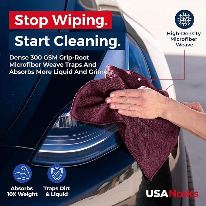 USANOOKS Premium 300GSM Microfiber Cleaning Cloth - Image 2