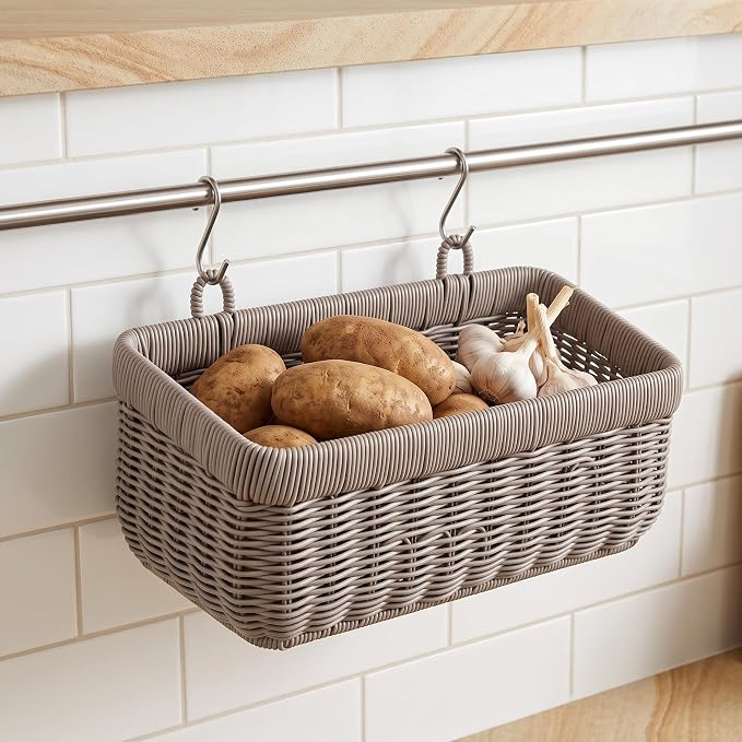 Wall Baskets, Hanging Wicker Baskets - Image 2