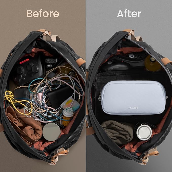 tomtoc Electronics Organizer Travel Case, Cable Organizer - Image 5