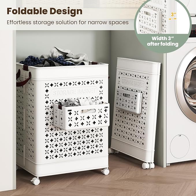 Giantex 75L Collapsible Laundry Baskets - Image 5