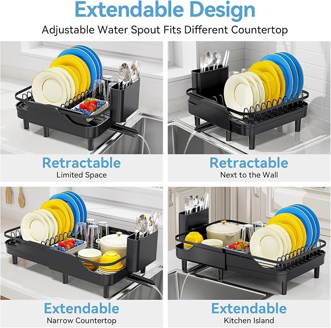Urackify Expandable Dish Drying Rack - Image 4