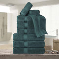 Superior Egyptian Cotton 800 GSM Plush & Absorbent, 9 Piece Set, Teal | Quick by SUPERIOR