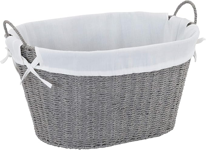 Household Essentials ML-7267 Decorative Wicker Laundry Basket by HouseholdEssentials