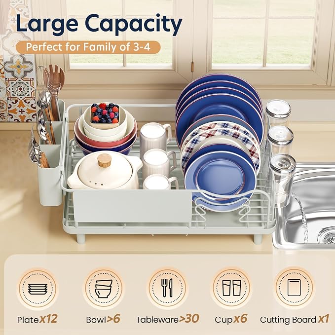 KINGRACK Dish Drying Rack for Kitchen Counter, Dish Drainer - Image 4