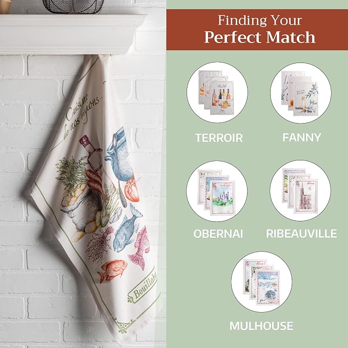 Maison d' Hermine Kitchen Towels Set of 3 Reusable 100% Cotton 27.50" x 20" - Image 5